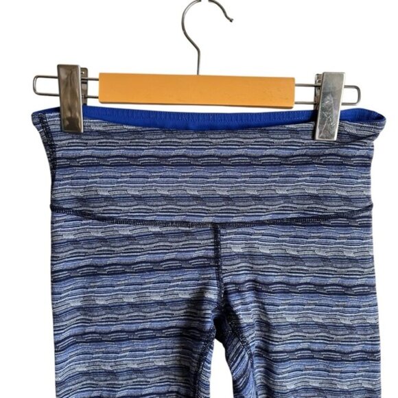 Lululemon Wunder Under Pant III Size 4 Space Dye Twist Sapphire Blue Multi - Picture 3 of 12